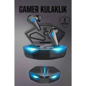 Resim Techno Stock Bluetooth Oyuncu Kulaklığı LED Işıklı Kablosuz Anc Özelliği 