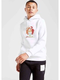 Resim John Lennon Baskılı Unisex Çocuk Kapüşonlu Beyaz Sweatshirt (528981778) Beyaz 