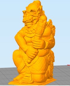 Resim Opencart Drawapala, Bali Tapınağı Muhafız Heykeli Sadece Plastik Aparattır 