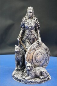 Resim Freya İskandinav Mitolojisi Biblo Heykel - Ev Ofis Dekoratif Aksesuar 25 Cm 