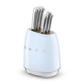 Resim Smeg KBSF02PB Pastel Mavi Standlı 6 Bıçaklı Set - 7 Parça 