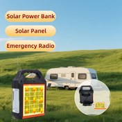Resim Ev Kullanımı İçin Yüksek Kaliteli Taşınabilir Güneş Enerjisi Sistemi, Güneş Şarjı ve AC/DC Desteği Sağlayabilen, Mobil Telefonları Şarj Edebilen ve Acil Durumda El Feneri ile Bağlanabilen Tam Bir Set. 