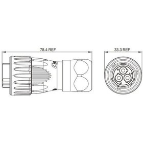 Resim Dh-24-c19pe-03-001a 19-pin Su Geçirmez Konnektör - Erkek 