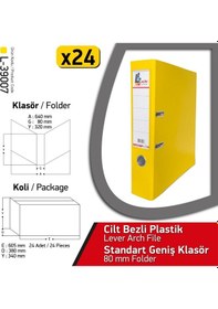 Resim Laçin Klasör Sarı Geniş 24 Adet 1 Koli 