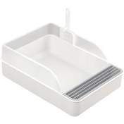 Resim Suntek Kedi Kumu Kutusu Pet Lazımlık Tuvalet Büyük Sürgü 