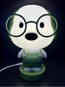 Resim HALL BREATHE Yeşil 3D Led Işık Çocuk Masa Gece Lambası, Renkli ve Eğlenceli Tasarım 