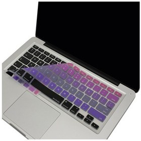 Resim Apple Uyumlu MacBook Air Pro Klavye Koruyucu Us-abd İngilizce Ombre Eski Usb'li Model 2008-2017 İle Pembe Mavi 