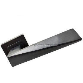 Resim Hira Narin Siyah Kare Rozetli Kapı Kolu 