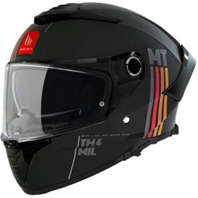 Resim MT HELMETS ff118sv THUNDER 4 SV MIL C2 MAT siyah ŞEFAF VİZÖRLÜ 