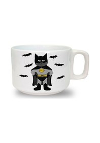 Resim Batcat Seramik Beyaz Kahve Kupası 