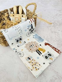 Resim Çok Amaçlı Müslin Bezi Örtü Battaniye 75X76 Çok Renkli 