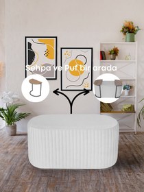 Resim Lisa Fonksiyonel Sehpalı Puf 