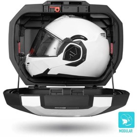 Resim ebakbak Motosiklet Shad Adventure Yan Çanta Takım Genişleyebilir 38+38 lt Siyah Gri 