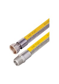 Resim Kas Örgülü Doğalgaz Bağlantı Ocak Flexi 1/2"-1/2" 100 Cm 