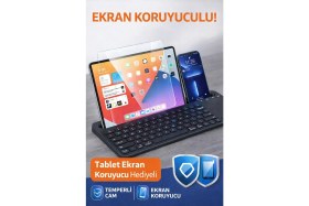 Resim Jolita Samsung Galaxy Tab S10 Fe 10.9'' Uyumlu Standlı Bluetooth Klavye Tablet Telefon Klavye+Koruyucu 