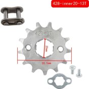 Resim Tongdashop Kayo Bse Ssr Sdg 13 Dişli 428 20mm Zincir Motor Çapa Kart Dirt Bisiklet 