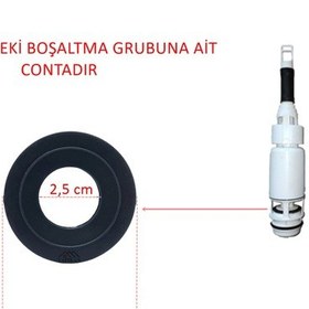 Resim Visam Slim 80 Gömme Rezervuar Boşaltma Grubu Contası Siyah 