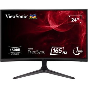 Resim 23.6 VIEWSONIC VX2418C 1MS 165HZ 2XHDMI 1XDP FHD 1920X1080 HOPARLÖR CURVED VESA SİYAH 