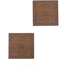 Resim Bardak Altlığı Model -49 Kahverengi 