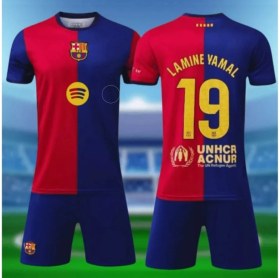 Resim Barcelona 2024/25 Sezon Lamine Yamal Bordo Çocuk Forması 4lü Set Çorap+Biliklik Hediye 