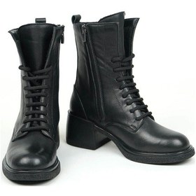 Resim Kadın Klasik Topuklu Hakiki Deri Bot Çok Renkli 