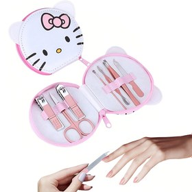 Resim Sanrio 7 parça tırnak aracı seti Tırnak makası Karikatür Merhaba Kitty Kişisel bakım Güzellik ve Tırnak Araçları (bazı parçalar rastgele olabilir) 