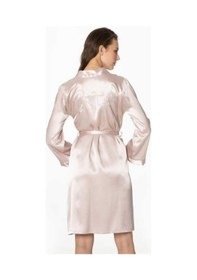 Resim Pierre Cardin 1000 Saten Taşlı Bride Gelin Kadın Sabahlık Ekru 