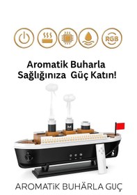 Resim Gemi Tasarımlı Işıklı Aroma Terapi Hava Nemlendirici 