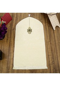 Resim Mahya Lüks Astarlı Biyeli Şönil Seccade Krem 66x125cm 565 Gr 