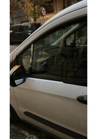 Resim Ford Courier 2015-2024 Kapı Direği Krom Paslanmaz Çelik 2 Parça Cam Direk 