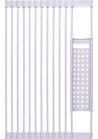 Resim 52 x 33cm Beyaz Gri Mutfak Silikon Lavabo Drenaj Rafı Beyaz 