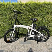 Resim RKS DS10 Pro Alfa Romeo R-1 Katlanabilir İnce Teker Elektrikli Bisiklet (Beyaz) 