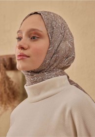 Resim Fresh Scarfs Floral Paısley Desen Bürümcük Şal Vizon 