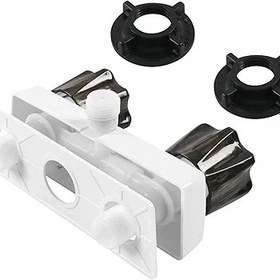 Resim RV Duş Bataryası, Camper Duş Bataryası Değiştirme, 2 düğmeli 10 cm Dış Mekan Duş Bataryası Mobil Dış Mekan Van Seyahat Römorku Karavan Banyo ve Tekne için kullanın, Beyaz 