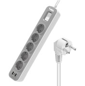 Resim SKY TOPTAN Ve-nova105u A Class 5li 2 Usbli Anahtarli 1.5 Metre Akim Korumali Grup Priz (MADE IN MALAYSİA) (4 