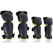 Resim Çocuklar İçin Yeşil Motosiklet Korumalı Dizlik-ellelik Seti, Outdoor Sporlar İçin Dayanıklı Pe Ve Yumuşak Köpük Malzemeyle 4 Parça Yeşil Yeşil 