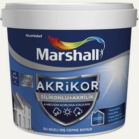 Resim Marshall GN.01.89 2,5 Litre Akrikor Silikonlu+Akrilik Su Bazlı Dış Cephe Boyası (MARSHALL.5271087) 