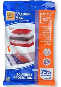 Resim Vakumlu Hurç Poşet Jumbo Beden 73x130 Cm Şefaf 