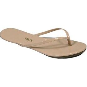 Resim Kadın Rugan Krem Parmak Arası Terlik Rugan Krem 