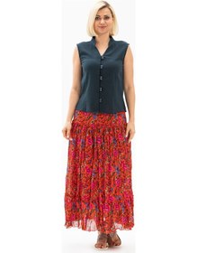 Resim Kolsuz Şile Bezi Arzu Bluz Petrol Ptrl Petrol 