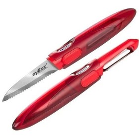 Resim Zyliss Soyacak Ve Bıçak Kırmızı 