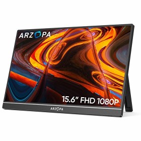 Resim Arzopa A1T 15.6" 60 Hz 5 MS MHDMI+USB-C FullHD IPS Taşınabilir Dokunmatik Monitör 