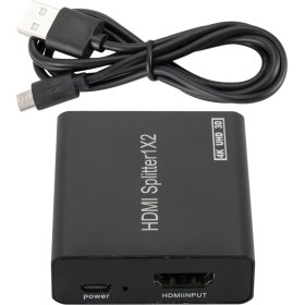 Resim 4 K Hdmı Splitter 1x2 Bilgisayarlar Için 3D UHD Hdmı Switcher Hdtv 2 Port Kutusu 