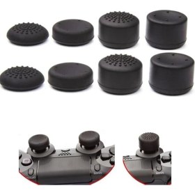 Resim Pearl Shop 8 Parça Denetleyici Joystick Thumb Grips Stick Cap Ps5 Ps4 Ps3 Ps2 Xbox One 360 Için, Yedek Silikon Analog Başparmak Kavrama Sopa Kapağı, Oyun Kolu Koruyucu Aksesuarları 