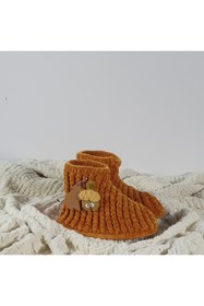 Resim ModMio Çocuk Kadife Ev Botu | El Yapımı Yumuşak Kaymaz Tabanlı Panduf 