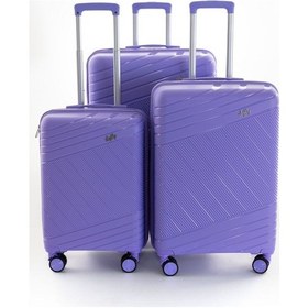Resim Honeysuitcase Unisex Lila 3'lü Set Valiz Lila 