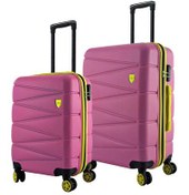 Resim Louisiana Polo 1164 4x2 Teker Orta ve Kabin Boy Pembe 2'li Valiz Seti 