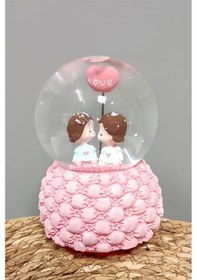 Resim Balon Pilli Müzikli Işıklı Kar Küresi Orta Boy 