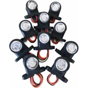 Resim Ahmet Otomotiv 10'lu Paket Mini Takoz Kırmızı Beyaz 12V-24V 