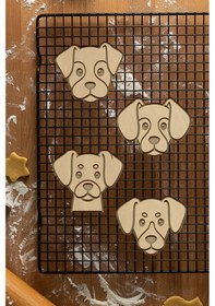 Resim Tatlı Köpek Seti Kurabiye Kalıbı, Hamur Şekillendirici, Bisküvi Kalıbı, Kolay Kesim Ucu Beyaz 